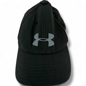 Under Armour Hat Youth‎ XS/S Logo Stretch Fit Athletic Cap Black